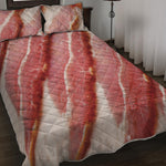 Raw Bacon Print Quilt Bed Set