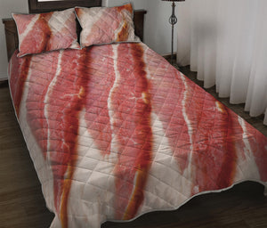 Raw Bacon Print Quilt Bed Set