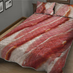 Raw Bacon Print Quilt Bed Set