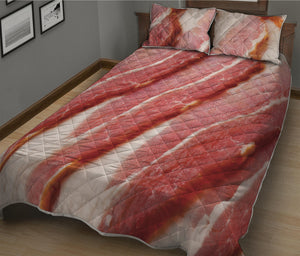 Raw Bacon Print Quilt Bed Set