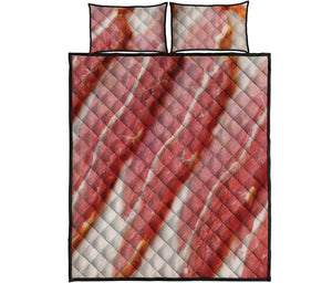 Raw Bacon Print Quilt Bed Set