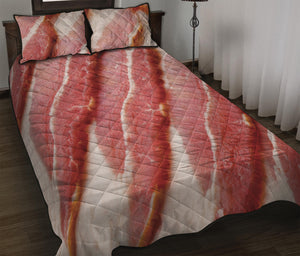 Raw Bacon Print Quilt Bed Set