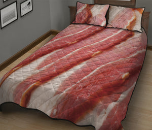 Raw Bacon Print Quilt Bed Set