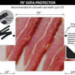 Raw Bacon Print Sofa Protector