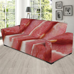 Raw Bacon Print Sofa Slipcover