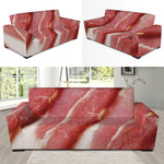 Raw Bacon Print Sofa Slipcover