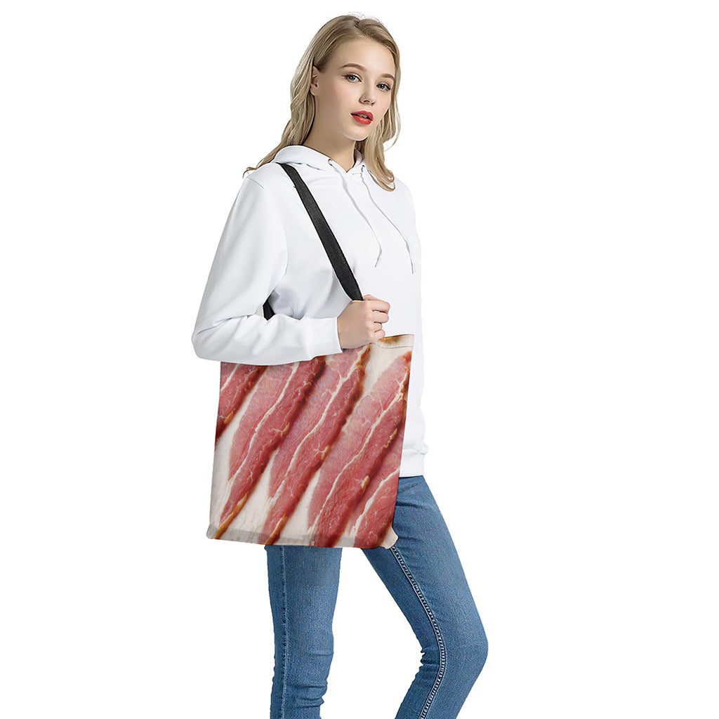 Raw Bacon Print Tote Bag