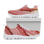 Raw Bacon Print White Sneakers