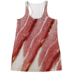 Raw Bacon Print Women's Racerback Tank Top