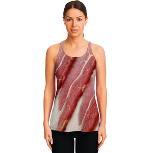 Raw Bacon Print Women's Racerback Tank Top