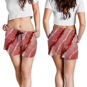 Raw Bacon Print Women's Shorts