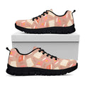 Reading Books And Glasses Pattern Print Black Running Shoes