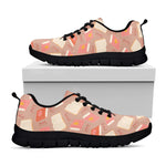 Reading Books And Glasses Pattern Print Black Sneakers