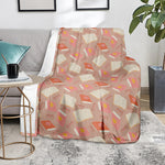 Reading Books And Glasses Pattern Print Blanket