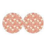 Reading Books And Glasses Pattern Print Car Coasters