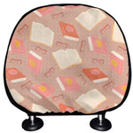 Reading Books And Glasses Pattern Print Car Headrest Covers