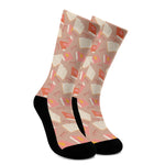 Reading Books And Glasses Pattern Print Crew Socks