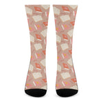 Reading Books And Glasses Pattern Print Crew Socks
