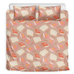 Reading Books And Glasses Pattern Print Duvet Cover Bedding Set