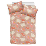 Reading Books And Glasses Pattern Print Duvet Cover Bedding Set