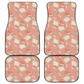 Reading Books And Glasses Pattern Print Front and Back Car Floor Mats