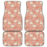 Reading Books And Glasses Pattern Print Front and Back Car Floor Mats