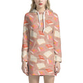 Reading Books And Glasses Pattern Print Pullover Hoodie Dress