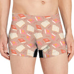 Reading Books And Glasses Pattern Print Men's Boxer Briefs