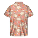Reading Books And Glasses Pattern Print Men's Short Sleeve Shirt