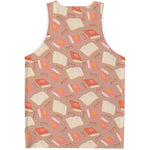 Reading Books And Glasses Pattern Print Men's Tank Top