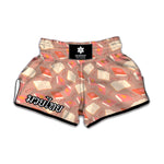 Reading Books And Glasses Pattern Print Muay Thai Boxing Shorts