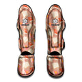 Reading Books And Glasses Pattern Print Muay Thai Shin Guards