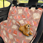 Reading Books And Glasses Pattern Print Pet Car Back Seat Cover