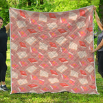 Reading Books And Glasses Pattern Print Quilt