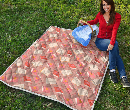 Reading Books And Glasses Pattern Print Quilt
