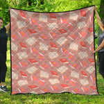 Reading Books And Glasses Pattern Print Quilt