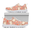 Reading Books And Glasses Pattern Print White Running Shoes