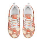 Reading Books And Glasses Pattern Print White Sneakers