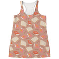 Reading Books And Glasses Pattern Print Women's Racerback Tank Top
