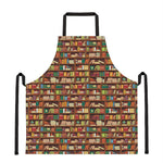 Reading Library Pattern Print Apron