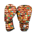 Reading Library Pattern Print Boxing Gloves