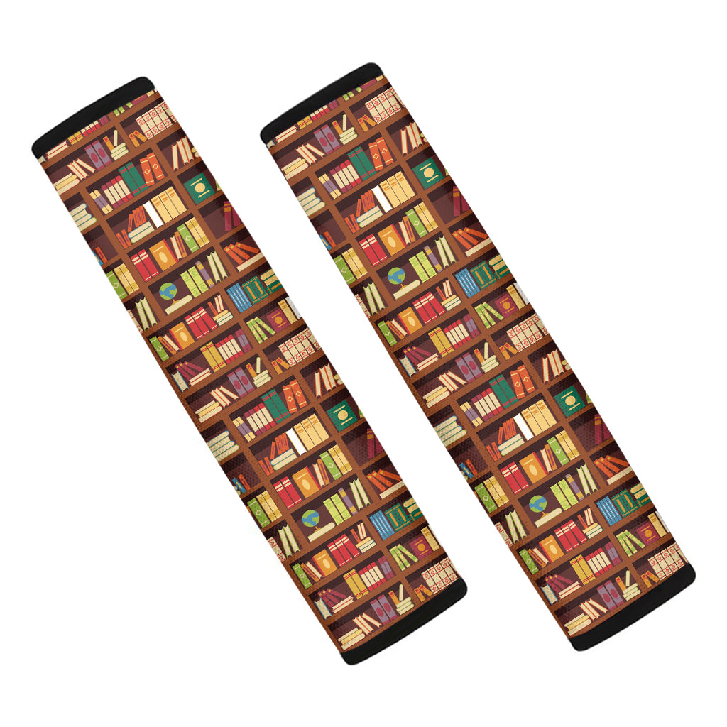 Reading Library Pattern Print Car Seat Belt Covers