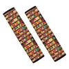 Reading Library Pattern Print Car Seat Belt Covers