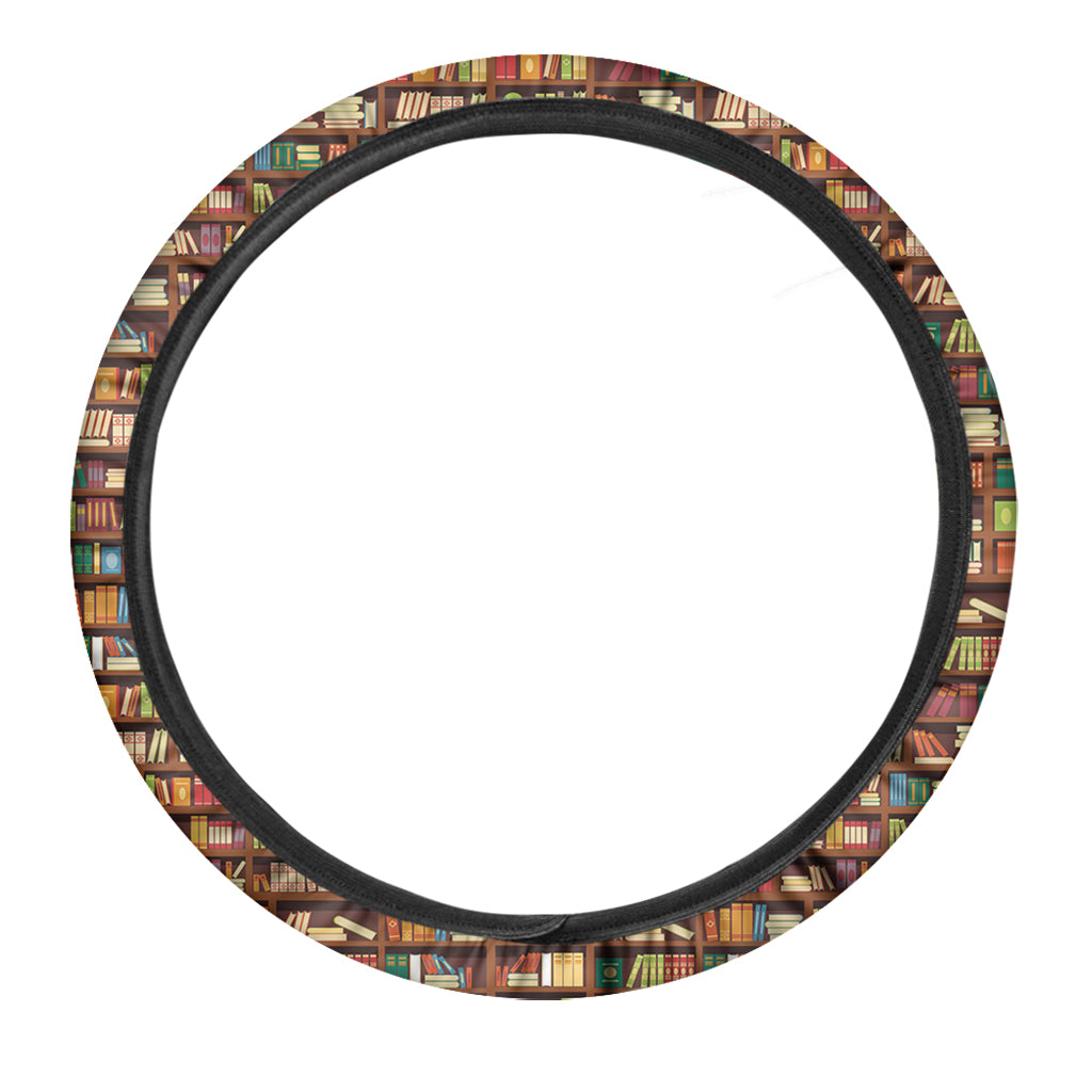 Reading Library Pattern Print Car Steering Wheel Cover