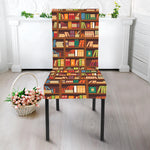Reading Library Pattern Print Dining Chair Slipcover