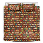 Reading Library Pattern Print Duvet Cover Bedding Set