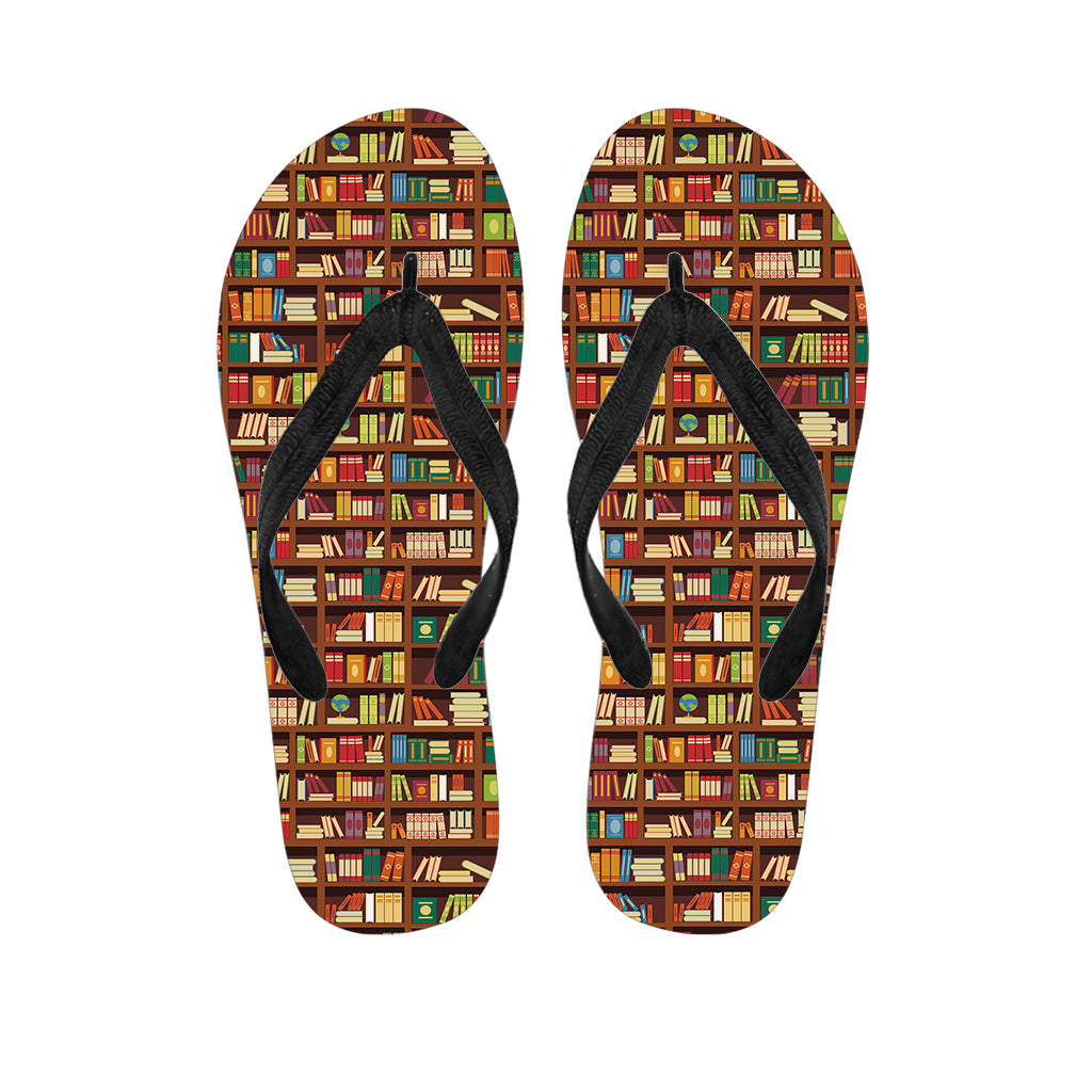 Reading Library Pattern Print Flip Flops