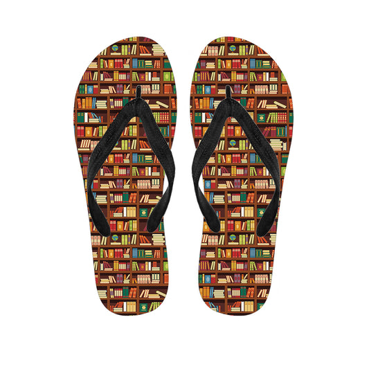 Reading Library Pattern Print Flip Flops