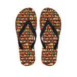 Reading Library Pattern Print Flip Flops