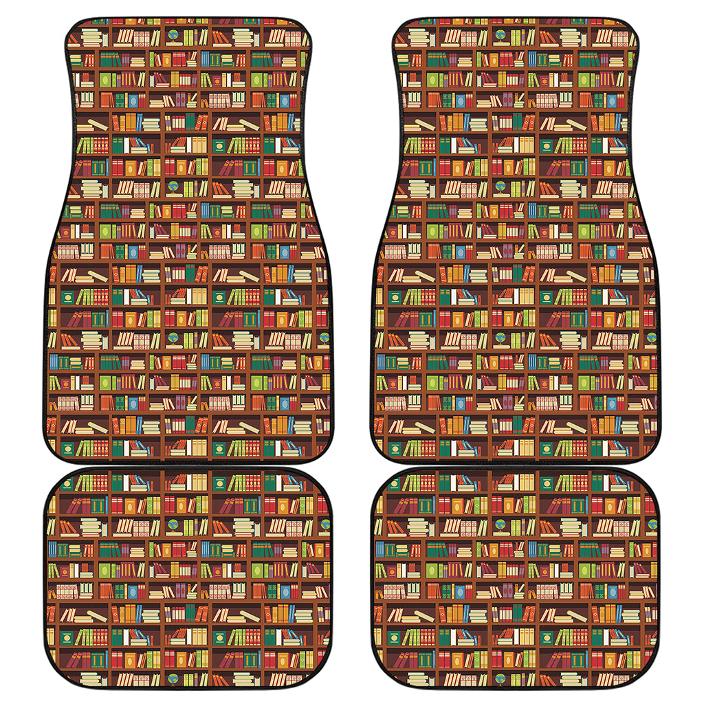 Reading Library Pattern Print Front and Back Car Floor Mats